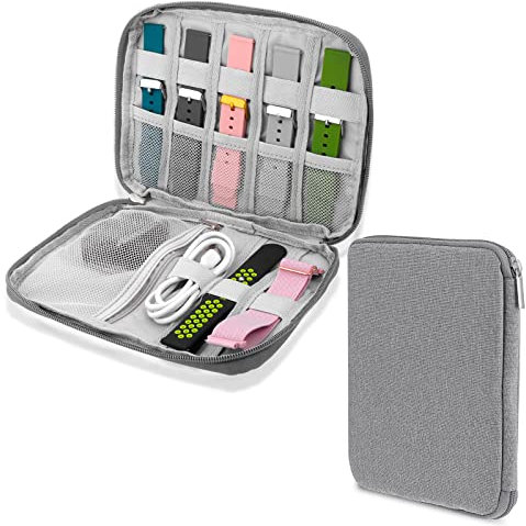 cobee Uhrenarmband Aufbewahrungsbox, Uhrenarmband Organizer Tasche wasserdicht Uhrenarmbandhalter Smartwatch Band Organizer Uhrenarmbänder Tragetasche kompatibel mit allen Uhrenarmbändern (Grau)