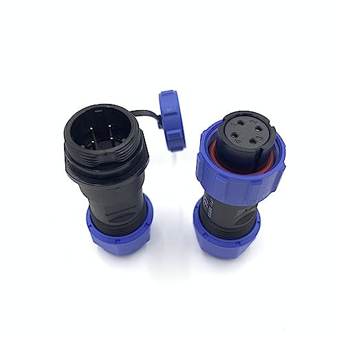 bayzconn SP17 4 poli Spina Aeronautica, IP68 Impermeabile 4 pin femmina spina e maschio presa cavo connettore Rotondo in Linea Tipo Aviation Spina per lampade esterne 500 V 5 A 18AWG