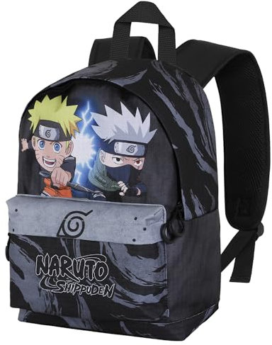 Naruto Kid-Small Fan HS Mochila, gris, 25 x 35 cm, capacidad 12 L, gris, Talla única, Mochila pequeña FAN HS para niños