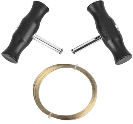 Alicer Herramienta de extracción de parabrisas de coche, kit de reparación de parabrisas con asas y alambre de corte de cristal de ventana