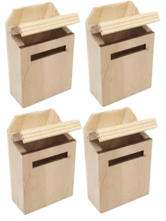 Abaodam 4 Stück Muschelschale Briefkasten Requisiten Bambus