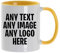Gift Hub Personalised Mug | Coffee Cup with Coloured Handle and Inner | Any Photo or Text | Custom Coloured Cups for Birthdays, & Occasions | Ceramic Mugs Available in Ten Colours | Yellow