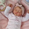HUYRP Reborn Baby Puppe18 Zoll 45cm Reborn-Puppe Realistisches Silikon Baby Reborn Puppen Puppe Stoffkörper Lebensechte Reborn Baby Puppen Sieht aus wie EIN echtes Baby (schlafendes Baby)