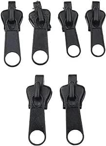 6 Stück Schwarze Reißverschluss Reparaturset,Fix A Zipper,Metall Universal Reißverschluss Zipper,Repair Kit Ersatz Reißverschlüsse,Des Zippy Reparatur Ersatzteile für Jacken,Koffer,Rucksäcke Schieber