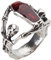 YIGZYCN Modischer Punk, Vampir, Sarg, Totenkopf, Ring, Rock, Vintage, Motorschmuck, Accessoires, Schmuck, Totenkopf-Ring für Herren, Metall