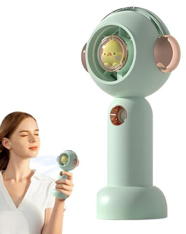 Muuzebsy Ventilatore nebulizzatore per esterni, portatile, ad alta capacità, comodo ventilatore di raffreddamento, ventilatore portatile per viaggi, attività all'aperto, picnic, spiaggia, interni