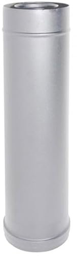Tuyau de cheminée coaxial inox élément droit D. 80/130 0,25 m CE poêle à granulés fabriqué en Italie