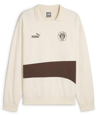 PUMA Herren FC St. Pauli ftblCULTURE+ Drill Sweat-Top XXL Sugared Almond Espresso Brown Beige ?Fußball-Sweatshirt in Regular Fit Herren
