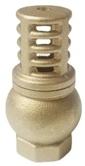 MEXEWORD 1 Stück Siebfilter-Bodenventil 1/2 Zoll 3/4 Zoll 1 Zoll 1-1/4 Zoll 1-1/2 Zoll BSP Innengewinde Messing-Rückschlagventil Siebfilter-Bodenventil Fußventil for Wasser-Öl-Pumpe(1/2)