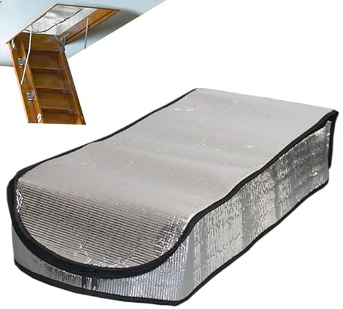 Couverture d'isolation pour escaliers de grenier, couverture d'isolation de porte de grenier, housse d'isolation ignifuge pour échelle de tente de grenier, 25 pouces x 54 pouces x 11 pouces double