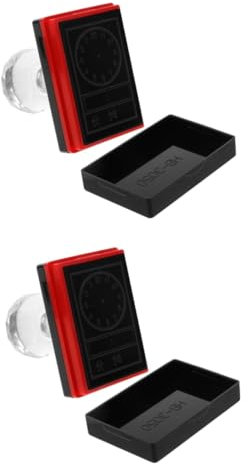 QUMIIRITY 2St Lehrmitteluhr Uhr lehrstempel Zeit Lernuhr Zeitlernstempel Zeitschaltuhr Sagen Lehrerstempel Uhr Stempel Lehrmittel Uhr Uhr-Lernstempel Siegel für Kinderuhren Kieselgel