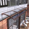 WWERTYY Regenschutz für Fenster, Überdachung für Fenster und Garten, Terrassenüberdachung, mit transparenter Polycarbonat-Abdeckung und Aluminiumrahmen, Sonnenschutz, Regenschutz, Außenmar