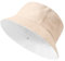 Xnova Fischerhut Damen Reversibel, Bucket Hats Baumwolle Faltbarer Anglerhut mit Breiter Krempe, Beidseitigen UV-Schutz Sonnenhüte Unisex Sommer Hüte Reisezubehör (Weiß-Beige, XL:64-66cm)