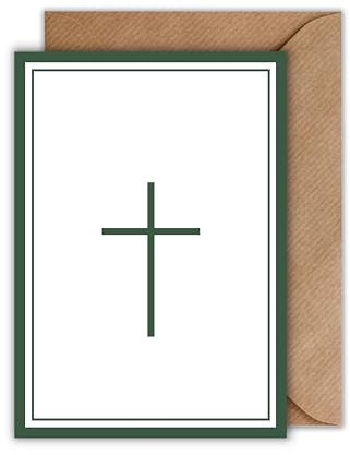 Trauerkarte mit Umschlag - Wenn Worte fehlen, Kreuz, schlicht, Beerdigung, Kondolenzkarte, Trauer, Spruch (DIN A6)