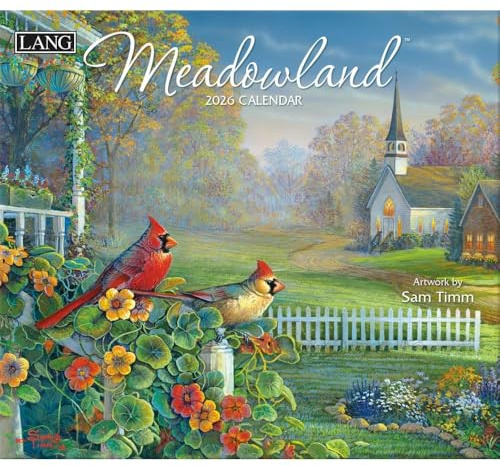Lang, Meadowland Wandkalender 2026 von Sam Timm, 34 x 30 cm, 12-Monatskalender mit gehefteter Bindung