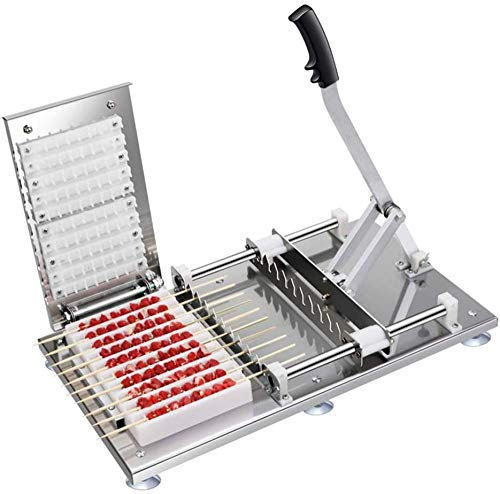 KLYDBMYT Machine à brochettes de Viande à 10 Trous en Acier Inoxydable à Usure Rapide Machine à brochettes de Barbecue Facile à Utiliser Outil de Barbecue Brochettes de Viande commerciales