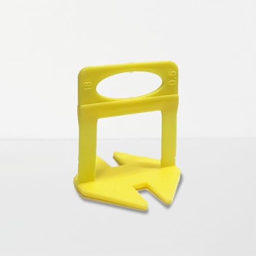 NIVELPRO Tile Leveling Clips 0.5mm, Tile Spacers, Tile Leveling System, Yellow (250)