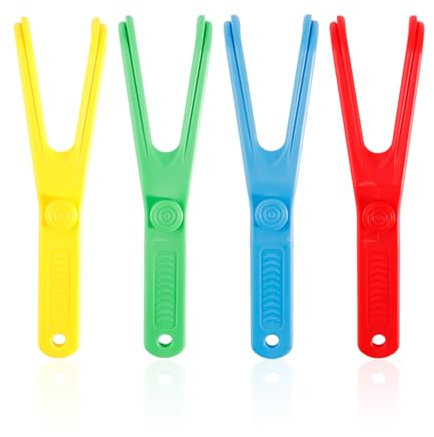4 Piezas En Forma De Hilo Dental En Forma De Y, Mini Rejilla Creativa De Hilo Dental, Soporte De Hilo Dental De Plástico Simple, Estante De Hilo Dental Reutilizable, Limpiador De Dientes Orales.