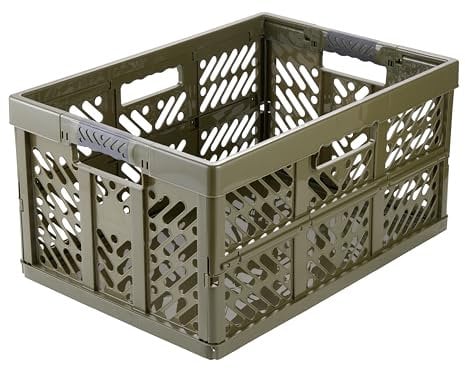 keeeper ben Stabile Profi-Klappbox mit Soft-Touch Griffen, 54 x 37 x 28 cm, 45 l, Grün (Olive)