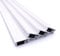 Juego de 4 perfiles de aluminio recortables para mosquitera, ventana, marco fijo, aluminio resistente, fácil de cortar (blanco, 1000 mm)