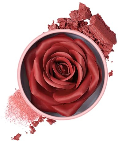 Blush Roses, Flower Rouge, 3D Rose Petal Texture, Lightweight Buildable Formula, Blends Effortlessly, Long-Lasting Cheek Color for Face Makeup Girls Parties Gatherings, 10 ml