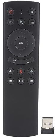 lyrlody Kabellose Sprachfernbedienung, 2.4G Funkfernbedienung mit Sprachsteuerung und Mausfunktion, für TV Box PC Projektor kompatibel mit G10S G20S Set-Top-Boxen