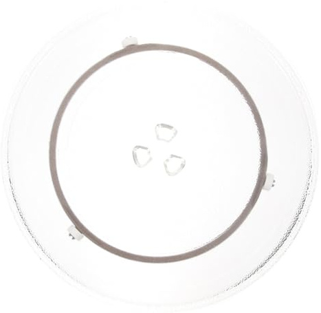DOITOOL Glas-drehteller für Mikrowelle als Ersatz Dickes Glas Verarbeitet Einfache Montage mit Kupplungsring Praktisches Kochteil für Mikrowelle