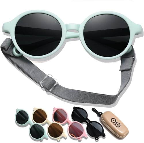 D Lolylad Lunettes de Soleil pour Bébé de 0 à 36 Mois avec Lanières