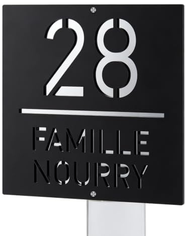Custom House Number Signs, Laser Cut 3d Door Street Address Plaque, Personalised Address Number Plate, Welcome Sign Home Decor Floating Address House Signs for Outside Door Number with Wall Fixings