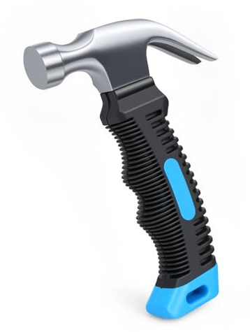 Claw Hammer Small Hammer Framing Hammer 8 oz Stubby Hammer Claw Hammers Mini Hammer with Non-Slip Handle for DIY Projects in Home and Office Blue