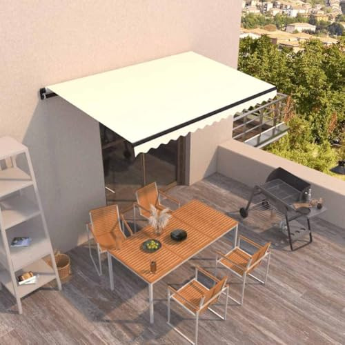 Emmtore Toldo retráctil Manual Crema 450x300 cm