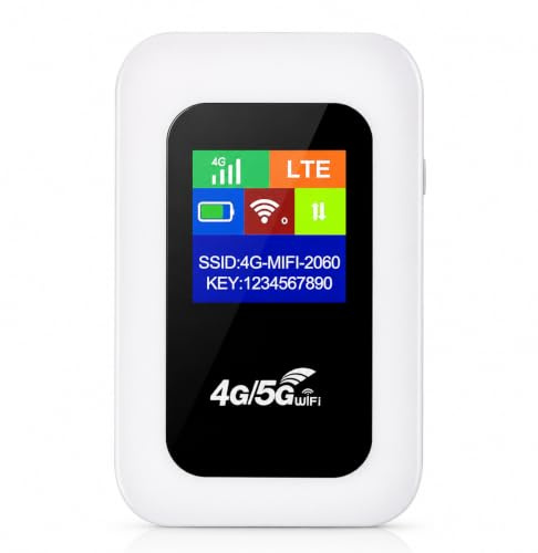 Portable 4G LTE Mobile WiFi Router with SIM Slot, Pocket WiFi Hotspot 150Mbps, Mobile Broadband Router, Connect Up to 10 Devices, Camping, Caravan & Remote Work