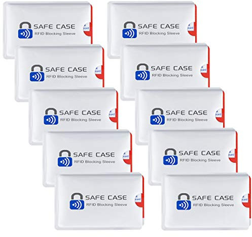 Diawell RFID NFC Kartenschutzhüllen Schutzhülle Blocker Datenschutz Abschirmung Hülle Sleeve EC Karte Kreditkarte Personalausweis Kreditkarte für Geldbeutel (10x)