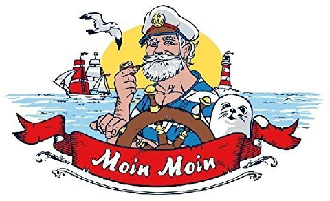 UB Fahne/Flagge Moin Moin Seemann Kapitän 90 cm x 150 cm Neuware!!!