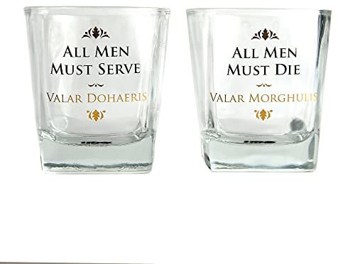 Game of Thrones Z885970 Whiskeygläser 2-er Set, All Men Must, Mehrfarbig, 2 Stück (1er Pack)