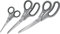 kwb Scheren-Set aus Edelstahl, 3-teilig - Vielfältige Einsatzmöglichkeiten - Ergonomische Griffe - Für Rechts- und Linkshänder - Schwarz