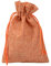 PLECUPE 20 Stück Jutesäckchen, Jutebeutel 10x14 cm, Geschenktüten, Natur Jutesäckchen Leinen Säckchen für Hochzeit Geschenktüte, Leinen Tunnelzug Säckchen Weihnachte Party Beutel, Orange