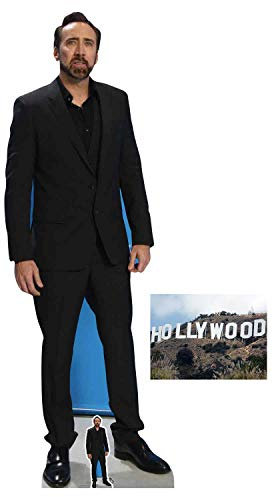 BundleZ-4-FanZ Nicolas Cage Lebensgrosse und klein Pappfiguren/Stehplatzinhaber/Aufsteller Fan Pack, 186cm x 66cm Enthält 8X10 (25X20Cm) starfoto