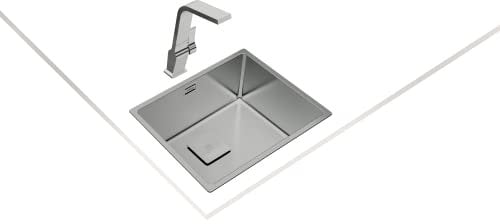 Teka RS15 50.40 - Fregadero FlexLinea, 1 Cubeta, para Mueble de 60cm, Triple Posibilidad de Instalación, Cubeta de Acero Inoxidable, Fácil Instalación, Diseño Moderno, Color Acero Inoxidable