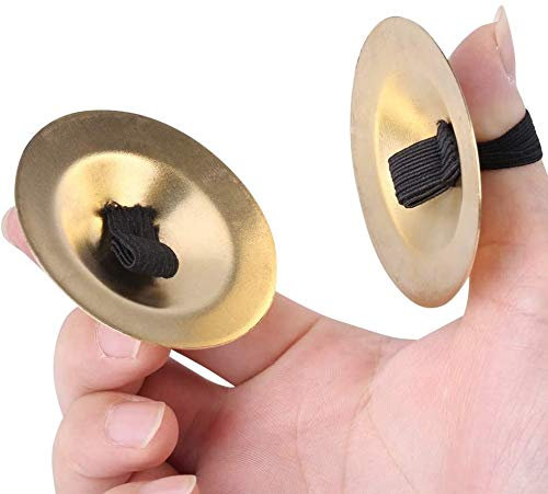 Bauchtanz Goldenes Finger Becken Musikinstrument, Fingerzimbeln für Theaterauftritt