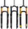BUCKLOS LUTU 26/27.5/29 Air MTB Federgabel, Rückprallverstellung, gerades Rohr, 28.6 mm, QR 9 mm, Reise 120 mm, manuelle,Kronensperre, ultraleichtes Gasschock-XC-Fahrrad (schwarz, 26)