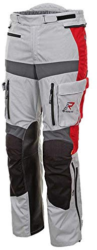 Rukka Offlane Motorrad Textilhose, grau/rot, 56