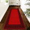 renoazul® Hallway Runner Rug - Non Slip Carpet Runner for Kitchen, Hall and Entrance - Washable Anti Fatigue Mat 66 x 220 cm - Greeky - Red and Black Rug