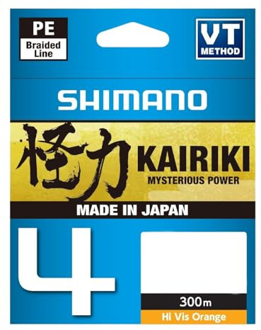 SHIMANO Tresse 4 Brins Kairiki 4 Hi-Vis Orange 300m - D.0,2mm - R.13,8Kg - LDM64TE2020030H
