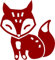 orig. Stemplino® professional line süßer Fuchs No. 4 Stempel aus Holz 30x30 mm Holzstempel