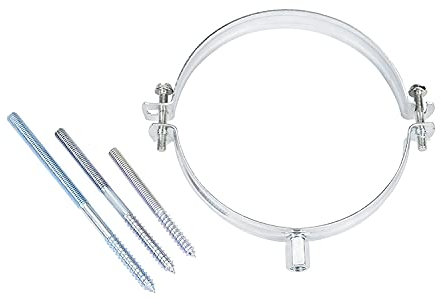 Fumio Ofenrohrhalter Rohrhalter Rohrschelle Halter Ofenrohr Galvanisiert (100 mm)