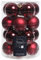 Palline per albero di Natale, colore rosso scuro, lucide e opache, 20 pezzi, diametro 6 cm, 20 pezzi, 6 cm