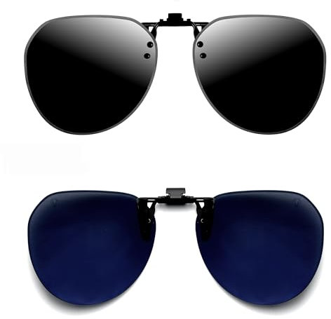 CREYESTAL Polarisiert Clip auf Sonnenbrillen, Antireflex für Optimalen Sehkomfort, Anhebbar und Ultraleicht, 100% UV400