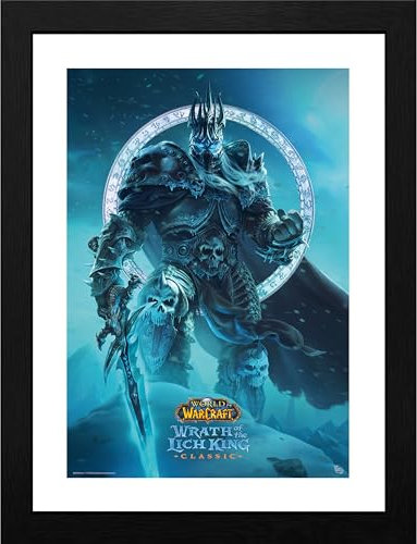 GB eye World of Warcraft Gerahmter Sammlerdruck, Motiv: Lich King, 30 x 40 cm