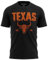 Printbox Originals Est 1845 Texas Shirts Longhorn Shirt für Herren Fußball Lonestar State Fan T-Shirt, Schwarz, Klein
